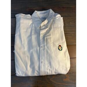 Chaps Ralph Lauren white long sleeve button up dress shirt men's size large
